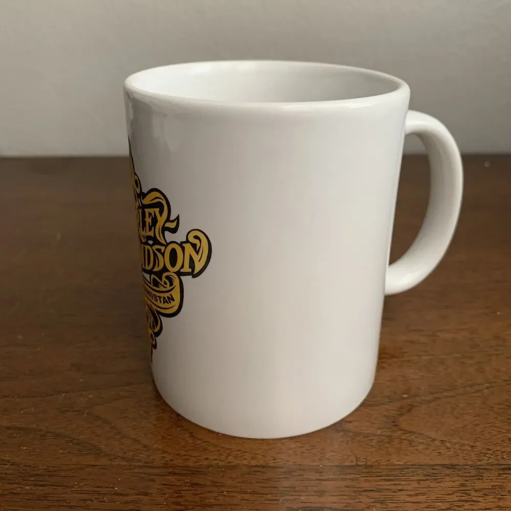 Harley Davidson Afganistan White Coffee Mug Cup